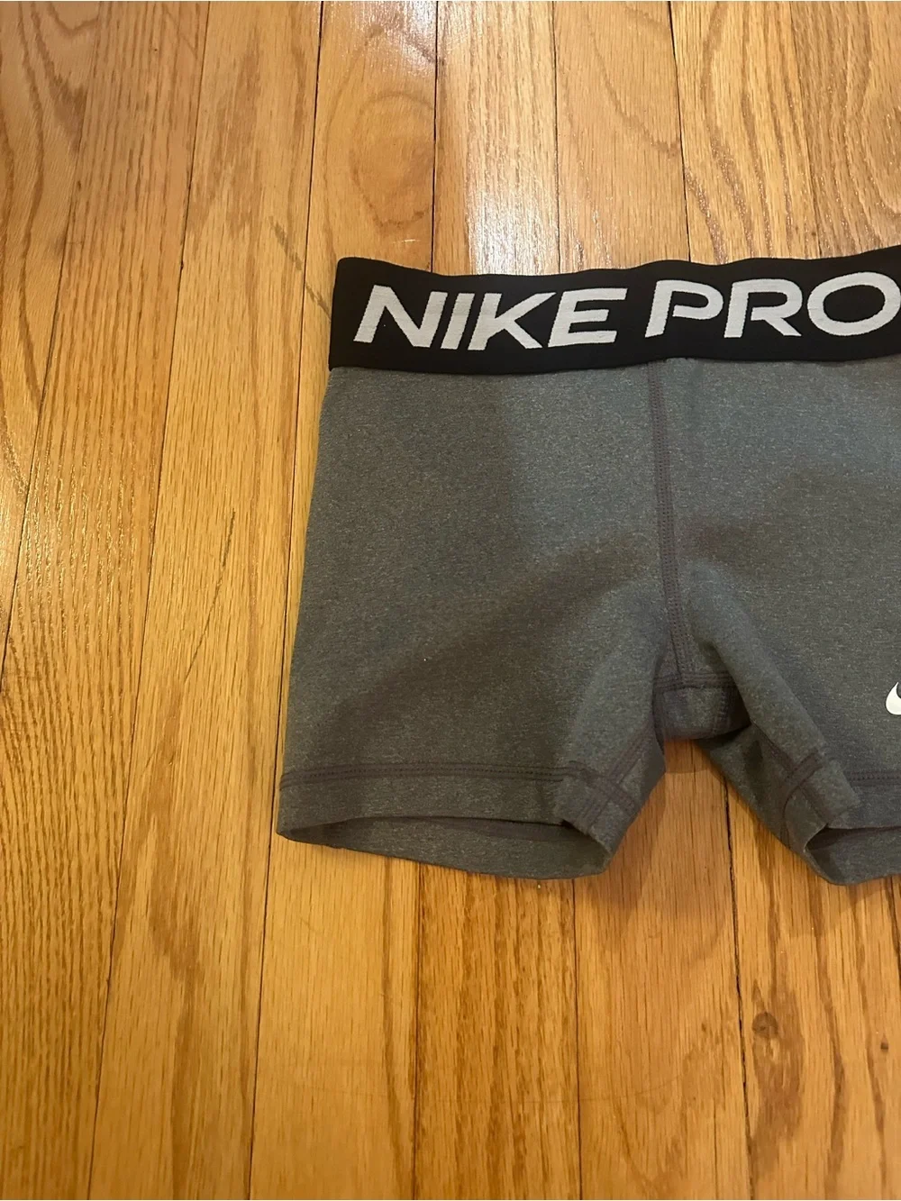 Nike Pro Gray Compression Training Shorts Kids Size Small
